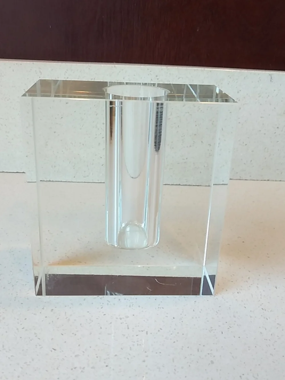 Modern Minimalist Clear Crystal Decorative Bud Vase